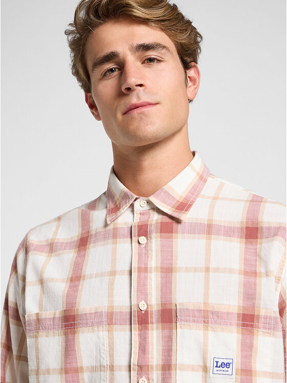 Lee Lee Koszula WORKWEAR SHIRT 2_0 Czerwony Regular Fit