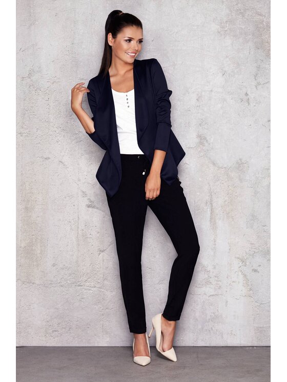 Infinite You Infinite You Marynarka M011 Granatowy Basic Fit
