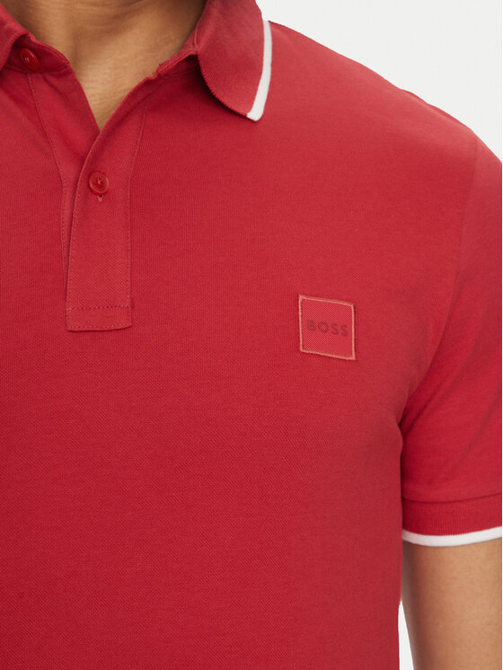 BOSS BOSS Polo Passertip 50507699 Czerwony Slim Fit