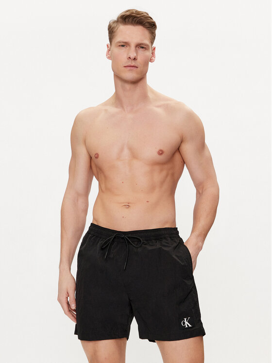 Calvin Klein Swimwear Calvin Klein Swimwear Kopalne hlače KM0KM00980 Črna Regular Fit
