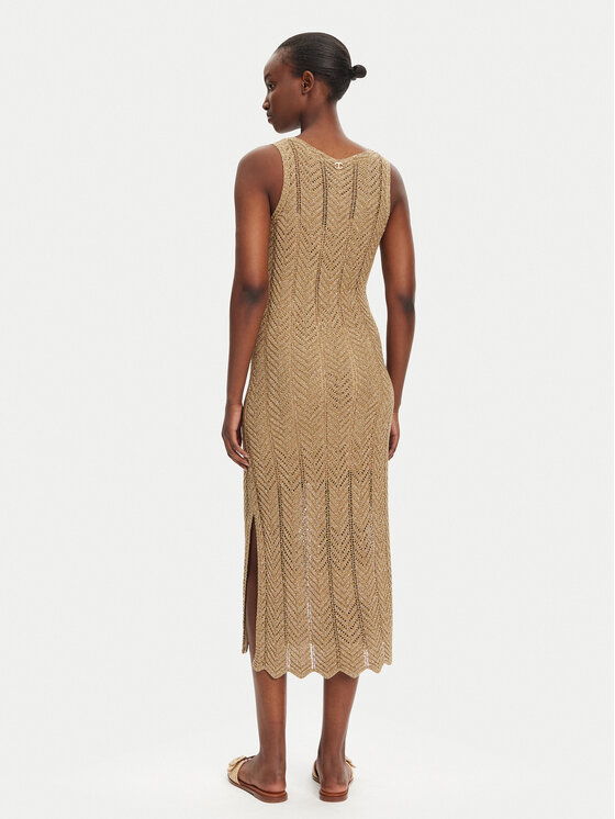 TWINSET TWINSET Strickkleid 251TT319A Beige Slim Fit