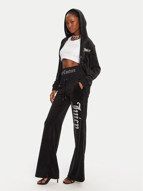 Juicy Couture Juicy Couture Спортивні штани Layla JCBBJ125806 Чорний Regular Fit