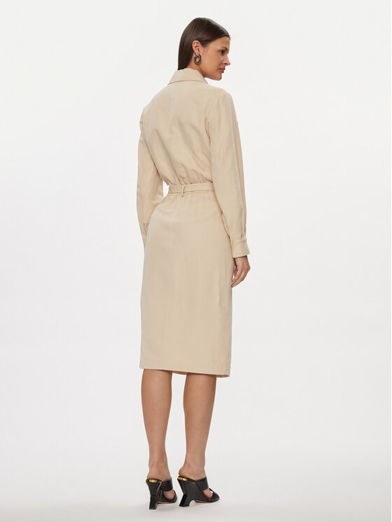 Patrizia Pepe Patrizia Pepe Сукня-сорочка 8A1251/A372-B182 Бежевий Regular Fit