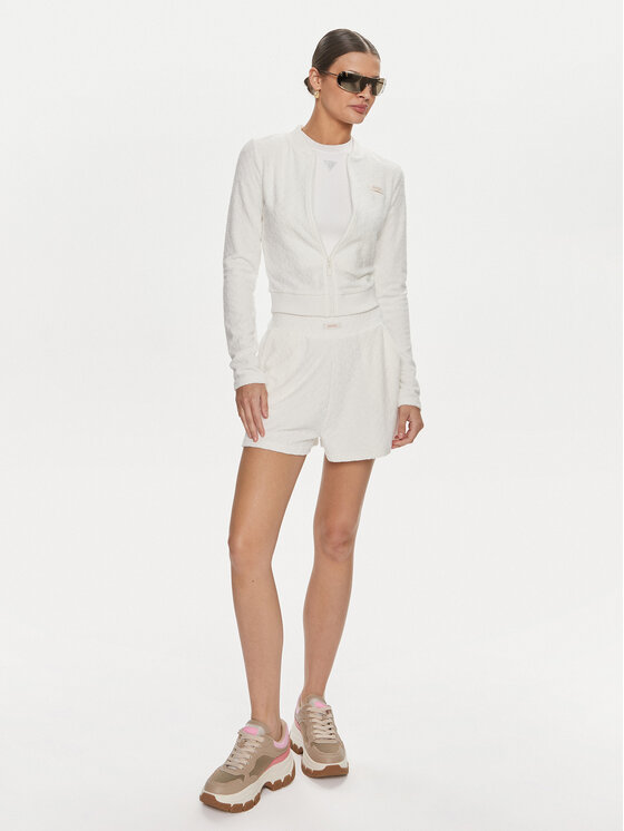 Guess Guess Sportske kratke hlače V4GD15 KC5W2 Écru Loose Fit