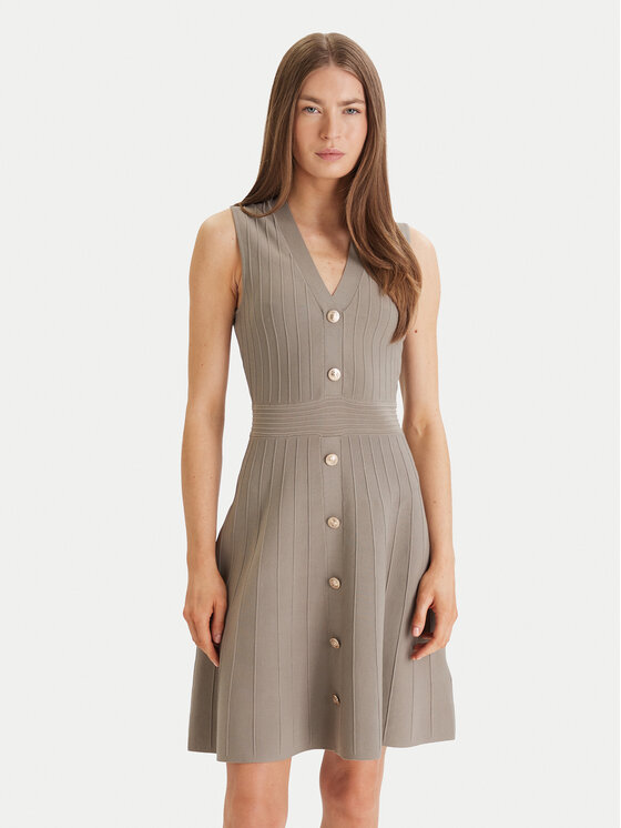 Guess Guess Trikotāžas kleita W6GK53 Z0658 Zaļš Regular Fit