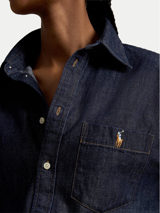 Polo Ralph Lauren Polo Ralph Lauren džínová košile 211B17136001 Tmavomodrá Regular Fit