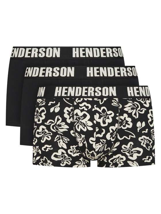 Henderson Henderson Komplet 3 par bokserek Orchid 42742 Czarny