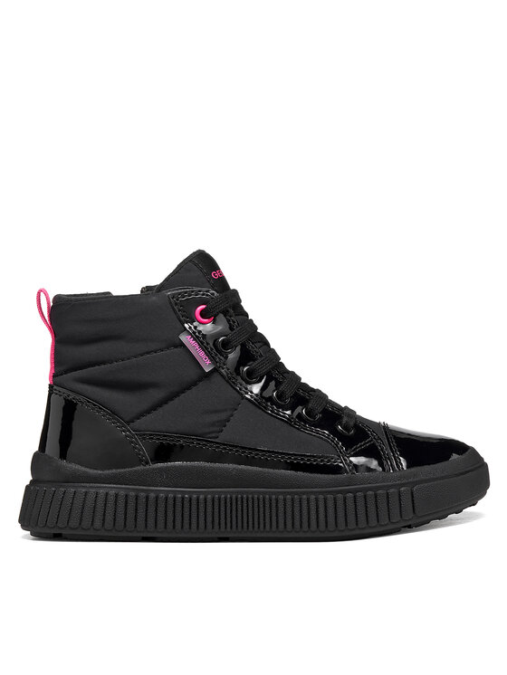 Geox Geox Schnürschuhe J Laquinny Girl B Abx J661JA 0HHFU C9B8L S Schwarz