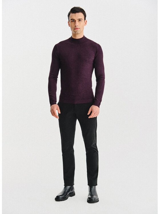 Pako Lorente Pako Lorente Sweter P25WN-2X-028 Fioletowy Classic Fit