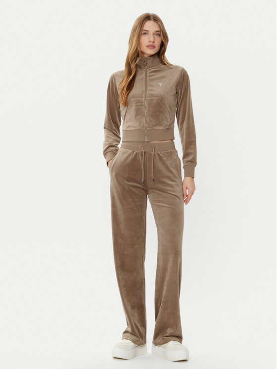 Guess Guess Spodnji del trenirke V3BB26 KBXI2 Rjava Regular Fit