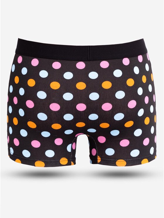 MyStars MyStars Bokserki Bokserki Męskie Czarne / Pomarańczowe MyStars Dots XL Czarny