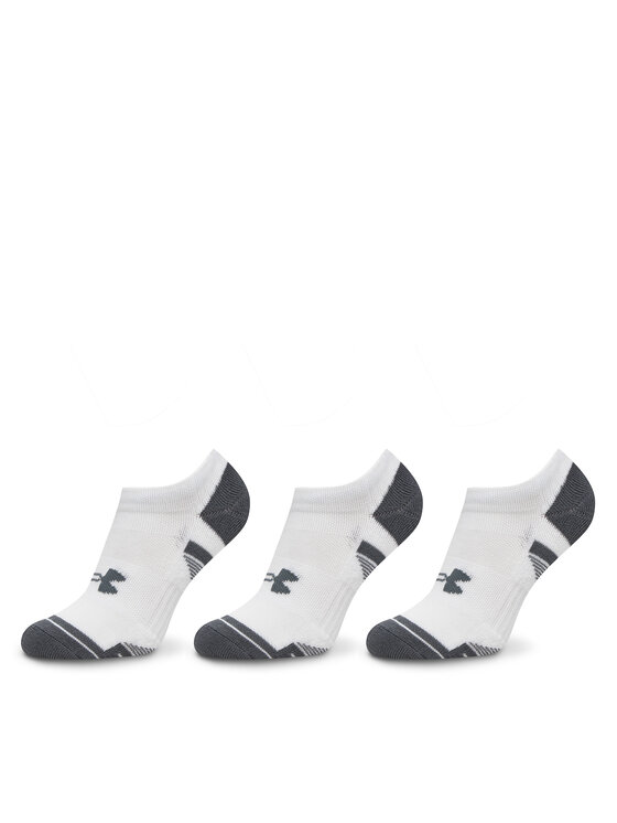 Set 3 perechi de șosete scurte unisex Under Armour Performance Tech 1379526 Alb