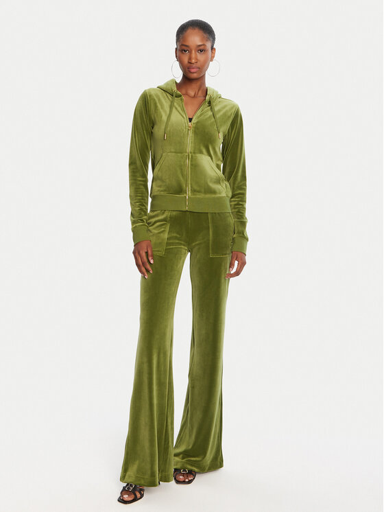 Juicy Couture Juicy Couture Majica dugih rukava Robertson JCAP176G Zelena Slim Fit
