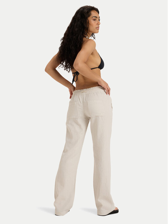 Roxy Roxy Pantaloni di tessuto Oceanside ARJNP03006 Beige Easy Fit