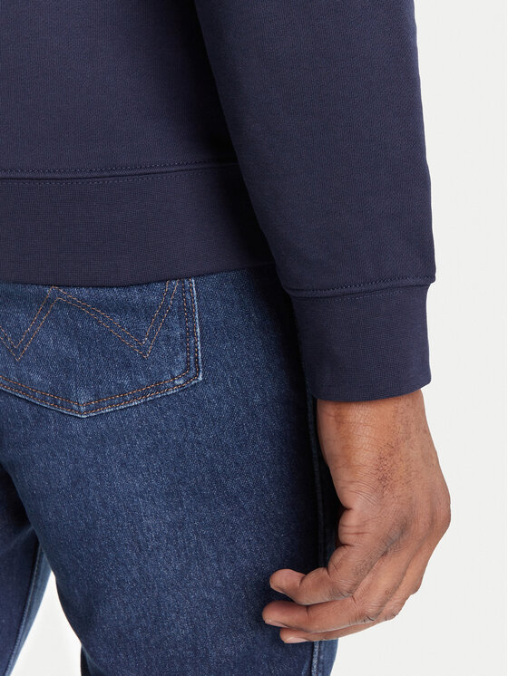 Wrangler Wrangler Pulóver Sign Off 112350534 Sötétkék Regular Fit