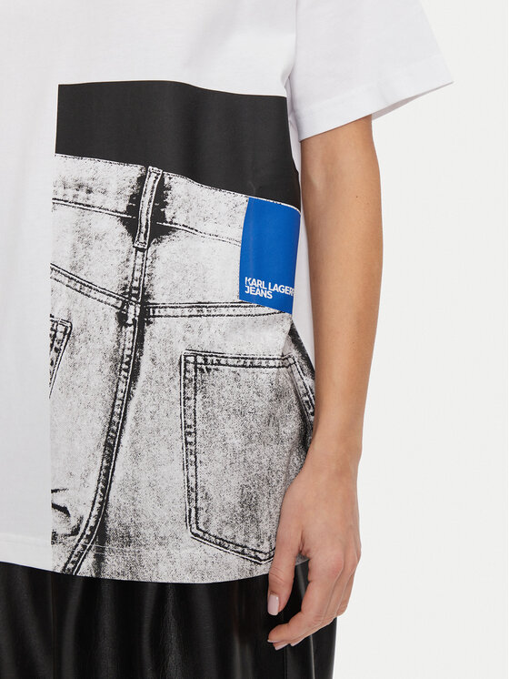 Karl Lagerfeld Jeans Karl Lagerfeld Jeans T-shirt 246J1706 Bijela Relaxed Fit