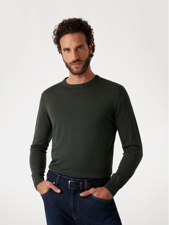 Guess Guess Sweter 170947 Zielony Classic Fit