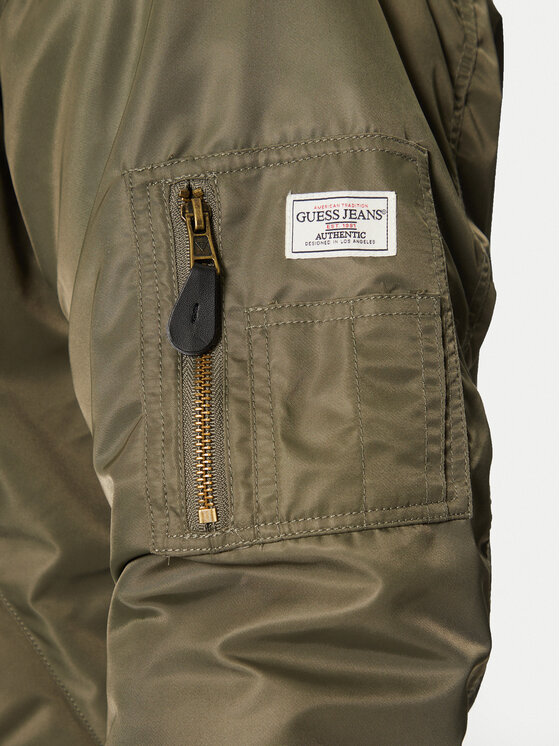 Guess Jeans Guess Jeans Bundy bomber M5RL81 WHAA2 Kaki Regular Fit