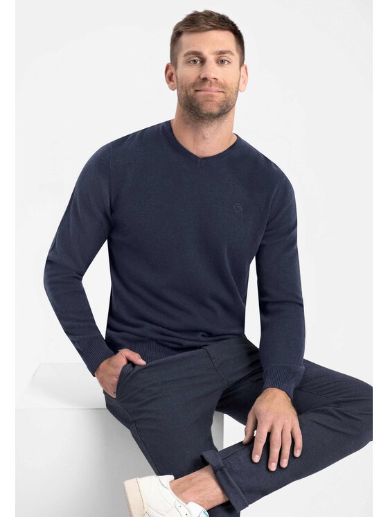 Volcano Volcano Sweter S-STIG Niebieski Regular Fit