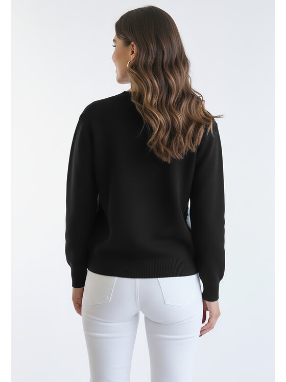 FIGL FIGL Kardigan M1275 Czarny Regular Fit