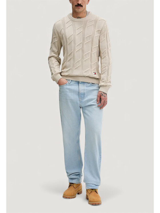 Tommy Jeans Tommy Jeans Πουλόβερ DM0DM22355 Μπεζ Casual Fit