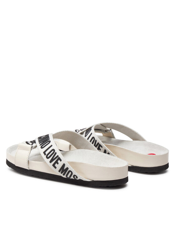 LOVE MOSCHINO LOVE MOSCHINO Şlapi JA28263G0IIX110A Écru