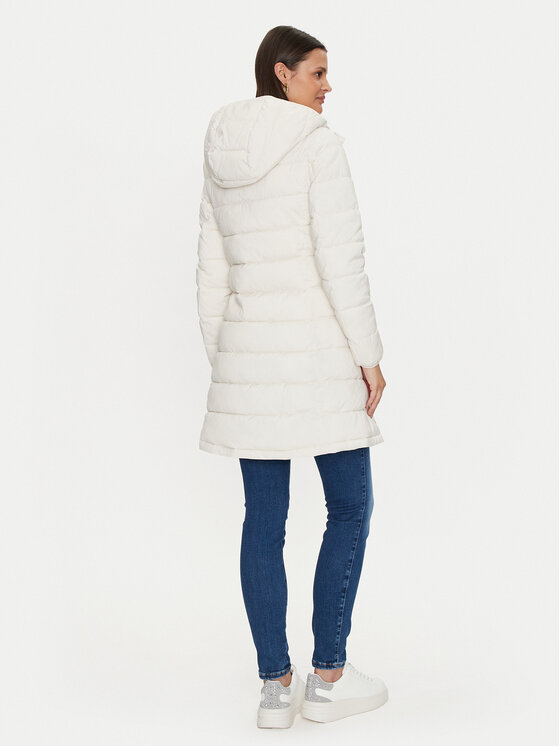 Guess Guess Pūkinė striukė New Aleta V4YL05 WF3X0 Balta Long Fit