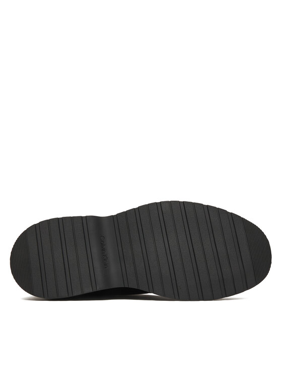 Calvin Klein Calvin Klein Šnurovacia obuv Combat Apron Mid Boot Lth YM0YM01445 Čierna