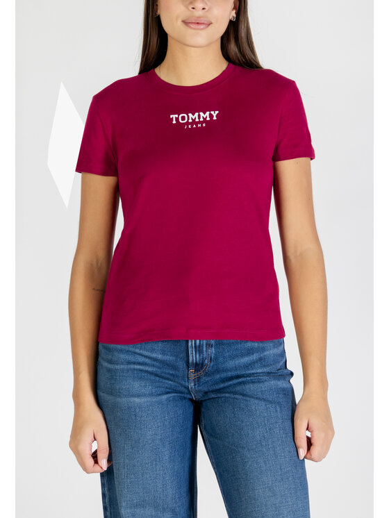 Tommy Jeans Tommy Jeans T-Shirt DW0DW21842 Μπορντό Casual Fit