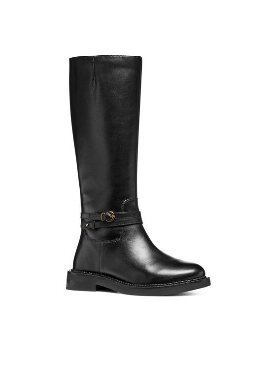 Geox Geox Kozačky ve vojenském stylu D Serilda D56WYA 00043 C9999 Černá