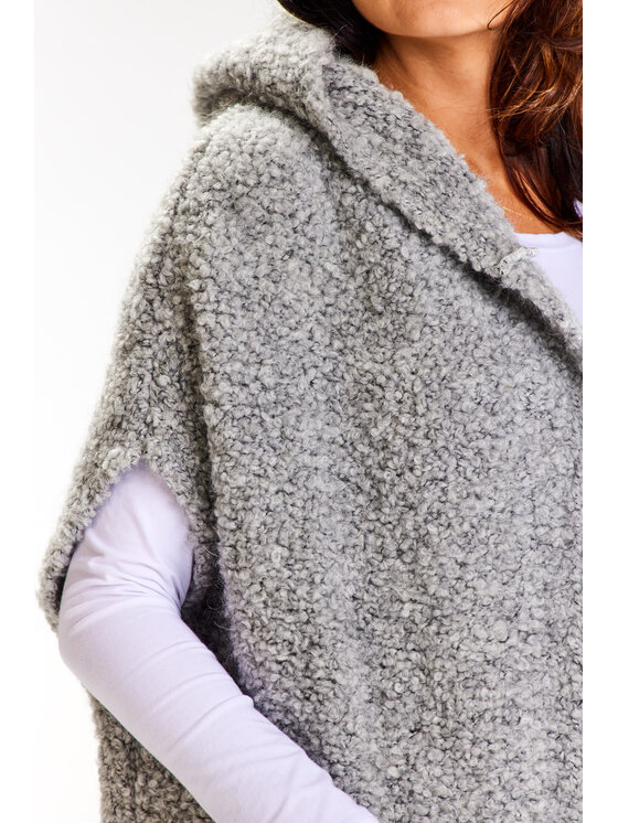 Awama Awama Cardigan A616 Grigio Basic Fit