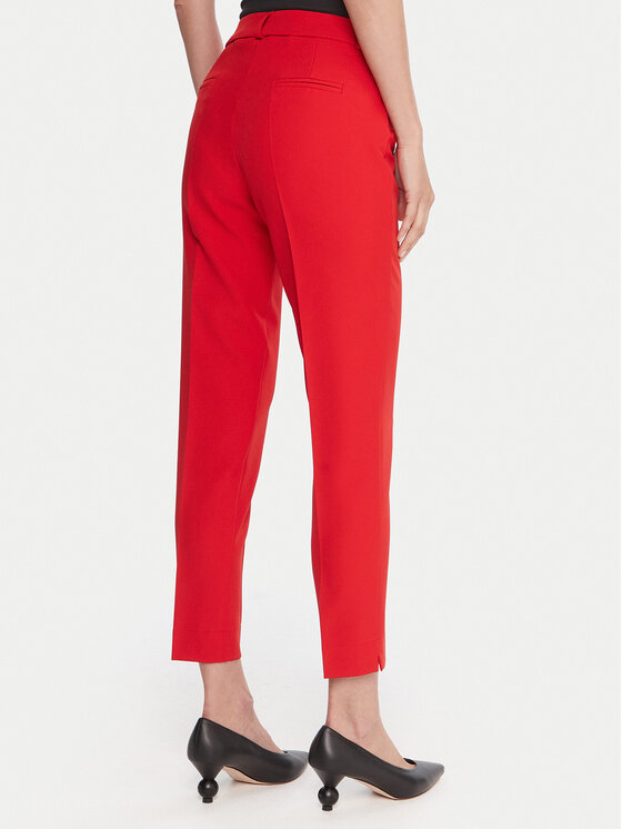 Maryley Maryley Kalhoty z materiálu 25IB52Z/M17/43MA Červená Regular Fit