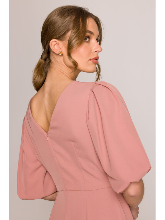 Stylove Stylove Večerní šaty S399 Růžová Premium Fit