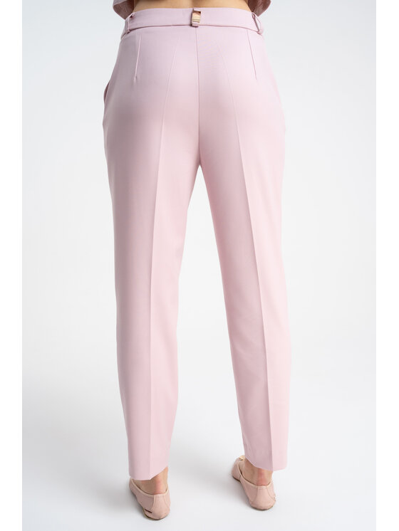 CLICK CLICK Spodnie materiałowe 30-339 Różowy Regular Fit