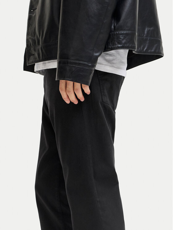 Jack & Jones Jack & Jones Kalhoty z materiálu Clark Finn 12293328 Černá Regular Fit
