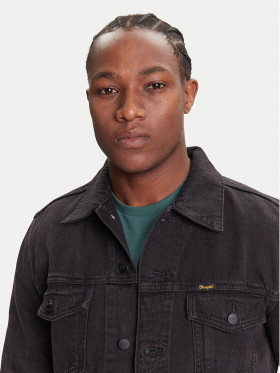 Wrangler Wrangler Jeansová bunda Classic 112371439 Černá Regular Fit