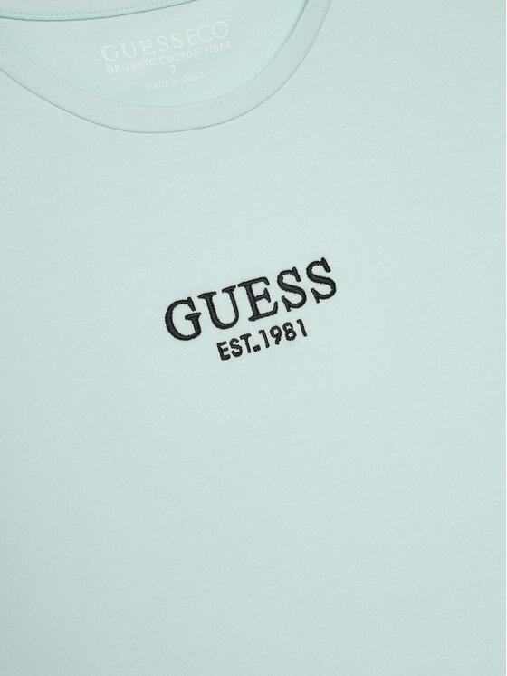 Guess Guess T-Shirt J4BI34 J1314 Γαλάζιο Boxy Fit