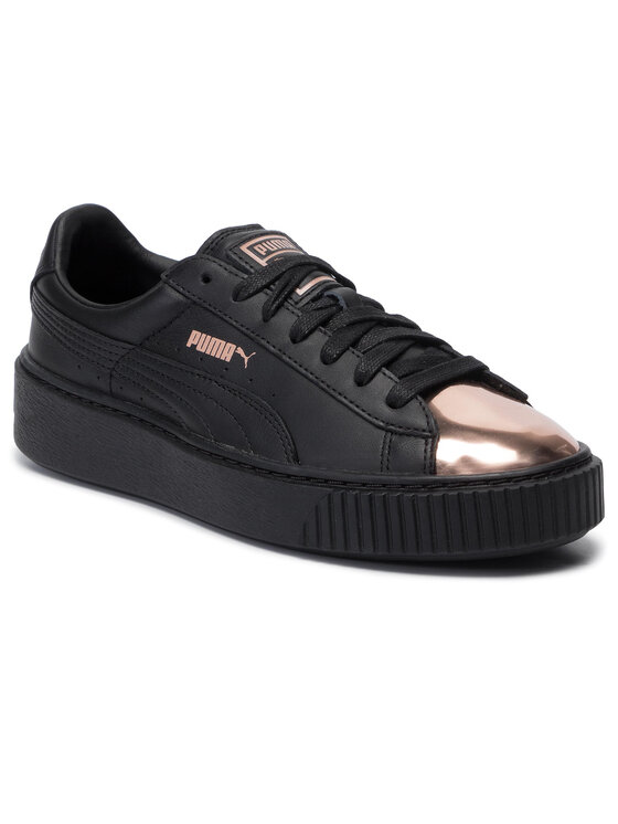 Puma basket cheap platform nero