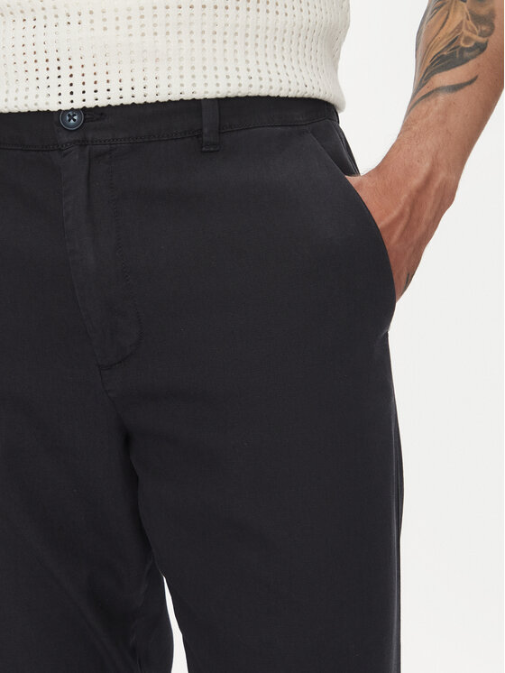 Lindbergh Lindbergh Kalhoty z materiálu 30-008031 Tmavomodrá Relaxed Fit