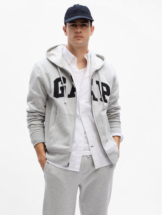 Gap Gap Majica dugih rukava 851516-19 Siva Regular Fit