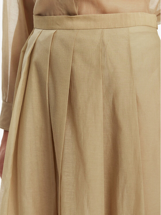 Marella Marella Gonna a trapezio Cubano 2513101015 Beige Regular Fit