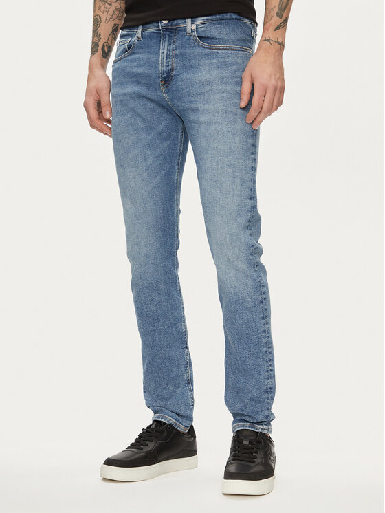 Calvin Klein Jeans Džinsi J30J324848 Zils Skinny Fit