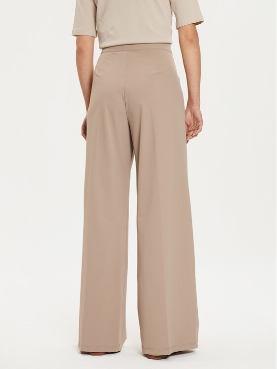 Max Mara Leisure Max Mara Leisure Hlače iz tkanine Bonn 2426786017 Bež Relaxed Fit