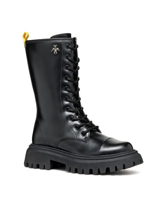 Geox Geox Schnürstiefeletten Maquinnens J46M6C 000CN C9999 Schwarz