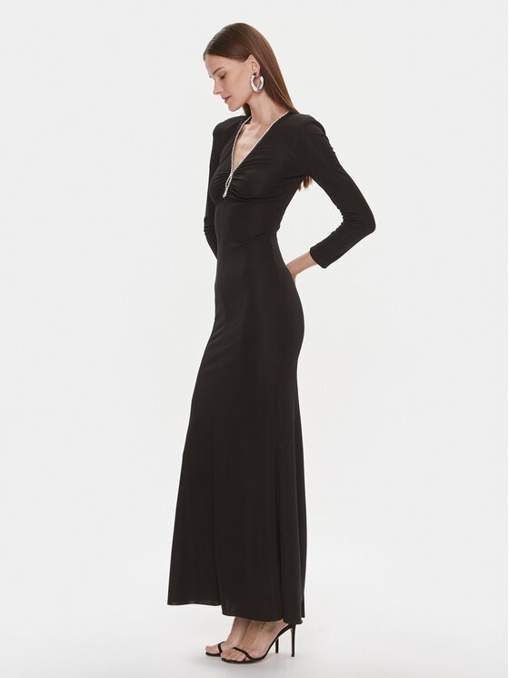 Rinascimento Rinascimento Večernja haljina CFC0019321002 Crna Regular Fit