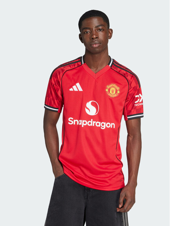 adidas adidas Koszulka techniczna Manchester United 25/26 Home Jersey Czerwony Slim Fit
