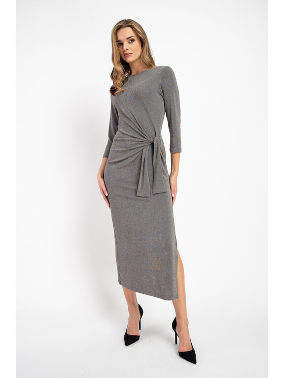 CLICK CLICK Φόρεμα υφασμάτινο 70-814 Ασημί Anatomic Fit