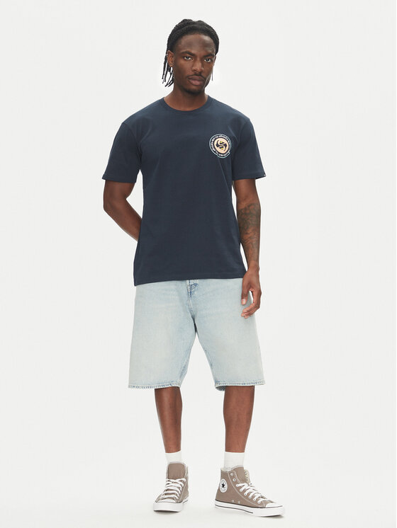 Quiksilver Quiksilver T-särk Circle Back Ss EQYZT08054 Tumesinine Regular Fit