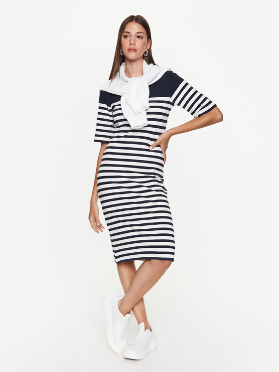 Gant Gant Poletna obleka Striped 4204383 Mornarsko modra Regular Fit