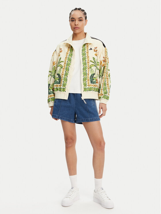 adidas adidas Kurtka bomber FARM JD6304 Beżowy Loose Fit